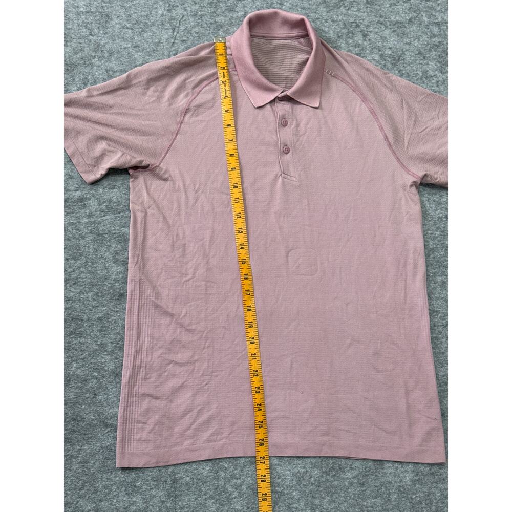 Lululemon Metal Vent Tech Polo Shirt Men’s Size Medium Dusty Rose Pink Taupe - Picture 5 of 8